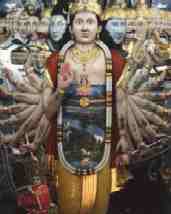 Life-sized statue of Vishnu.